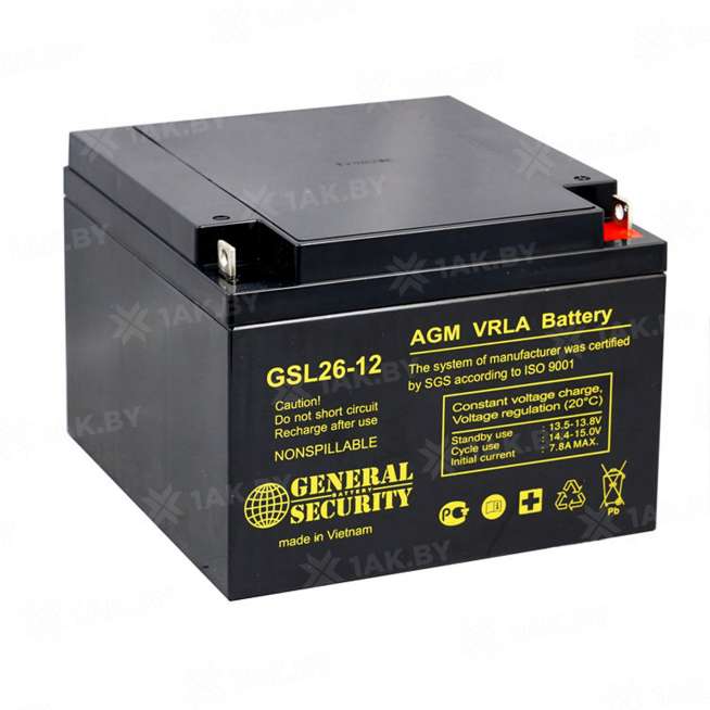 Аккумулятор для ИБП GS (26 Ah) , 12 V  GS 12-26 0