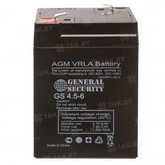 Аккумулятор General Security (4.5 Ah,6 V) AGM 70x47x102 кг 0