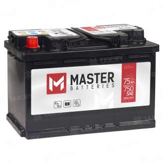 Аккумулятор MASTER BATTERIES (75 Ah) 680 A, 12 V Прямая, L+ L3 MB751E 0
