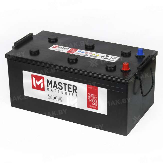 Аккумулятор MASTER BATTERIES (230 Ah) 1300 A, 12 V Прямая, L+ D6 MB2303E 0