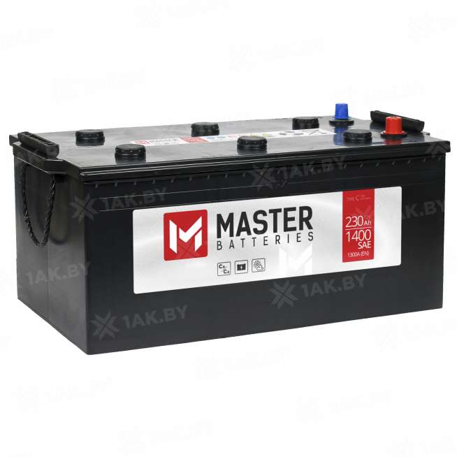 Аккумулятор MASTER BATTERIES (230 Ah) 1300 A, 12 V Прямая, L+ D6 MB2303E 1
