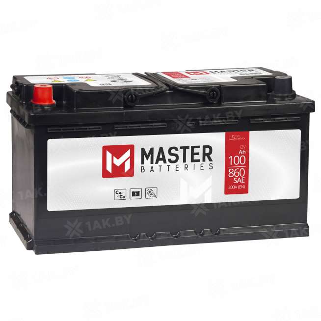 Аккумулятор MASTER BATTERIES (100 Ah) 800 A, 12 V Прямая, L+ L5 MB1001E 0