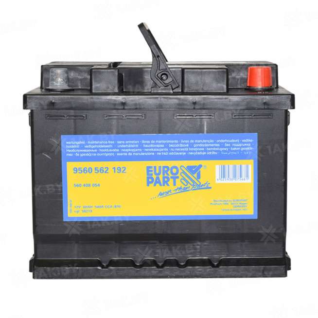 Аккумулятор EUROPART (60 Ah) 540 A, 12 V Обратная, R+ L2 0