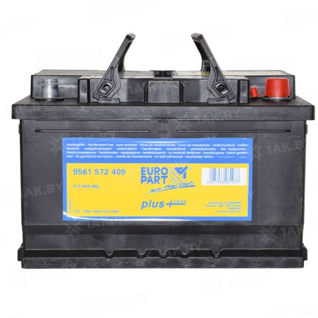 Аккумулятор EUROPART (72 Ah) 680 A, 12 V Обратная, R+ LB3 0