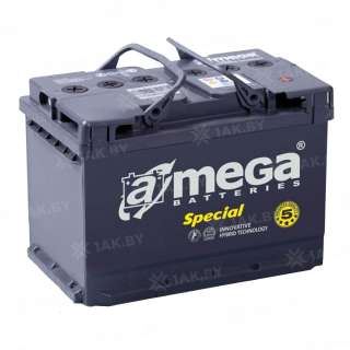 Аккумулятор A-mega Special 6CT (55 Ah) 480 A, 12 V Обратная, R+ L2 Аккумулятор A-mega Special 6CT (55 Ah) 480 A, 12 V Обратная, R+ L2