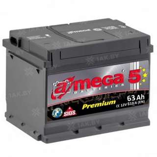 Аккумулятор A-mega Premium (63 Ah) 610 A, 12 V Обратная, R+ L2 Аккумулятор A-mega Premium (63 Ah) 610 A, 12 V Обратная, R+ L2