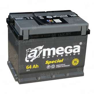 Аккумулятор A-mega Special 6CT (64 Ah) 570 A, 12 V Обратная, R+ 0