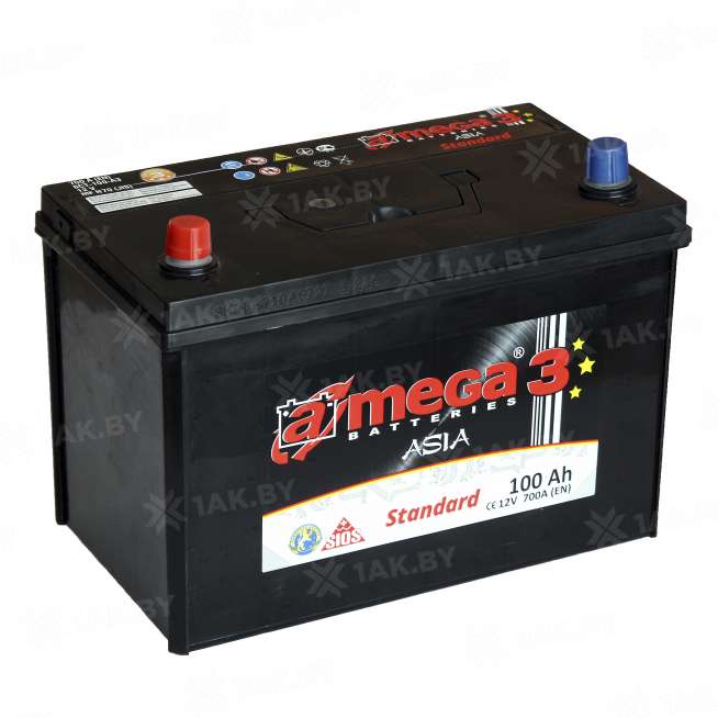 Аккумулятор A-mega Asia Standard (100 Ah) 700 A, 12 V Прямая, L+ D31 0