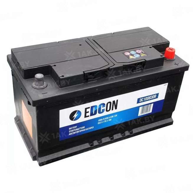 Аккумулятор EDCON (100 Ah) 830 A, 12 V Обратная, R+ L5 0