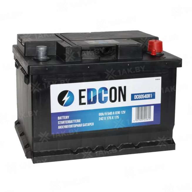 Аккумулятор EDCON (60 Ah) 540 A, 12 V Обратная, R+ LB2 0