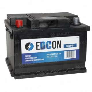 Аккумулятор EDCON (60 Ah) 540 A, 12 V Прямая, L+ L2 Аккумулятор EDCON (60 Ah) 540 A, 12 V Прямая, L+ L2