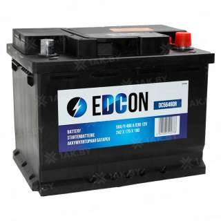 Аккумулятор EDCON (56 Ah) 480 A, 12 V Обратная, R+ L2 Аккумулятор EDCON (56 Ah) 480 A, 12 V Обратная, R+ L2