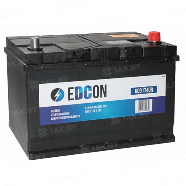 Аккумулятор EDCON (91 Ah) 740 A, 12 V Обратная, R+ D31 0