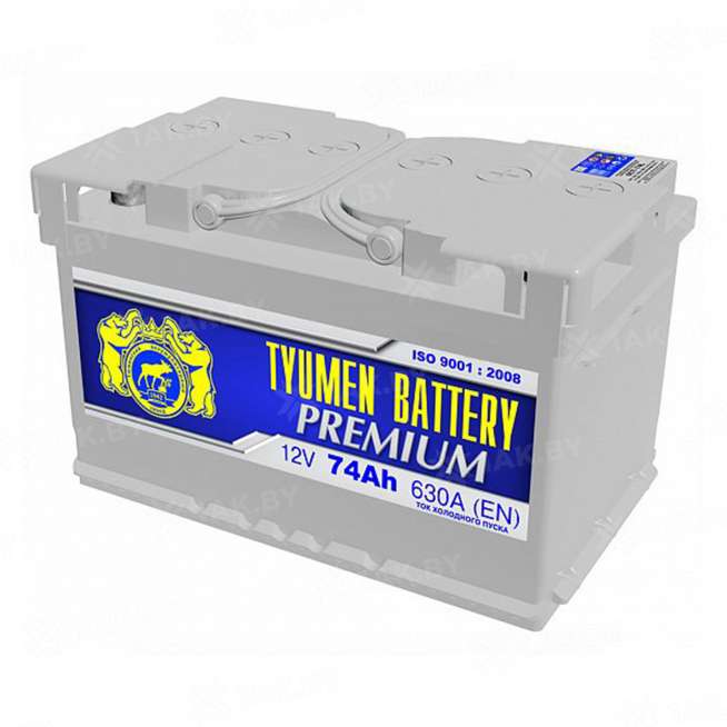 Аккумулятор Тюмень Премиум (74 Ah) 630 A, 12 V Прямая, L+ L2 0