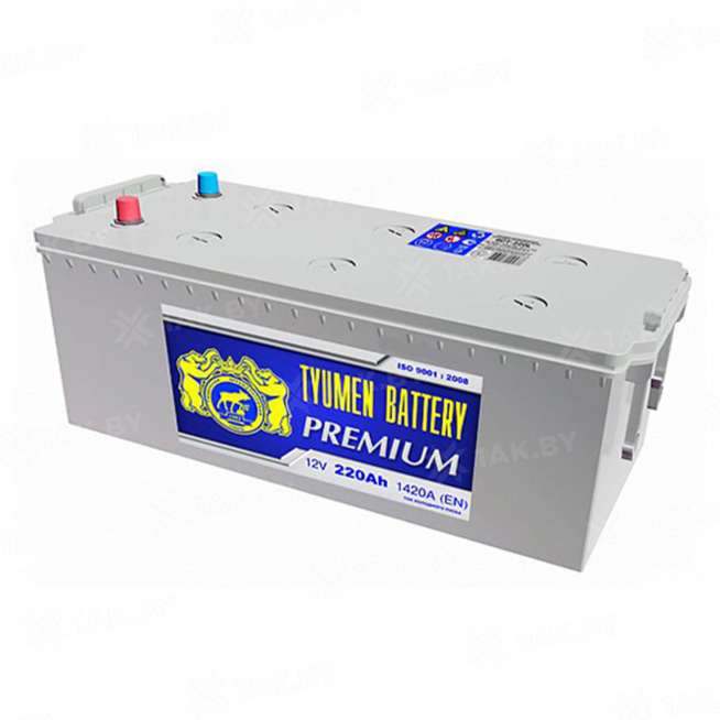 Аккумулятор Тюмень Премиум (220 Ah) 1420 A, 12 V Прямая, L+ D6 0