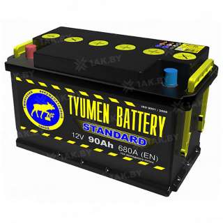 Аккумулятор Тюмень Стандарт (90 Ah) 680 A, 12 V Прямая, L+ L5