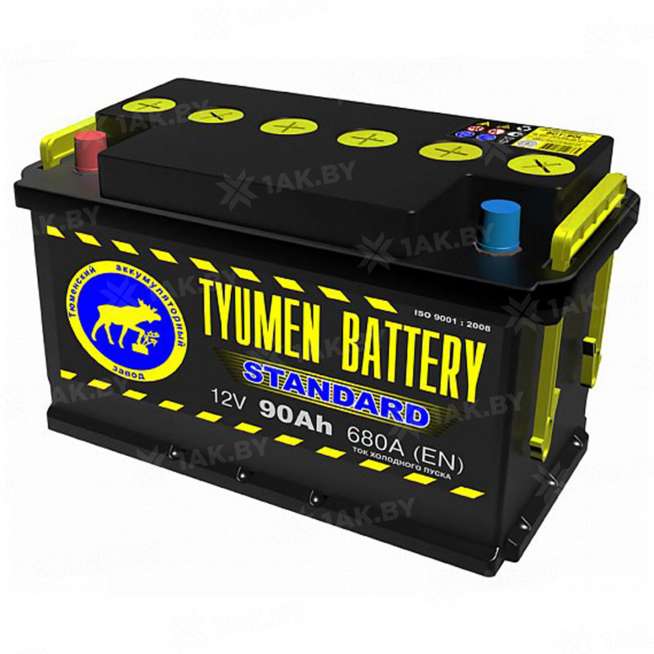 Аккумулятор Тюмень Стандарт (90 Ah) 680 A, 12 V Прямая, L+ L5 0
