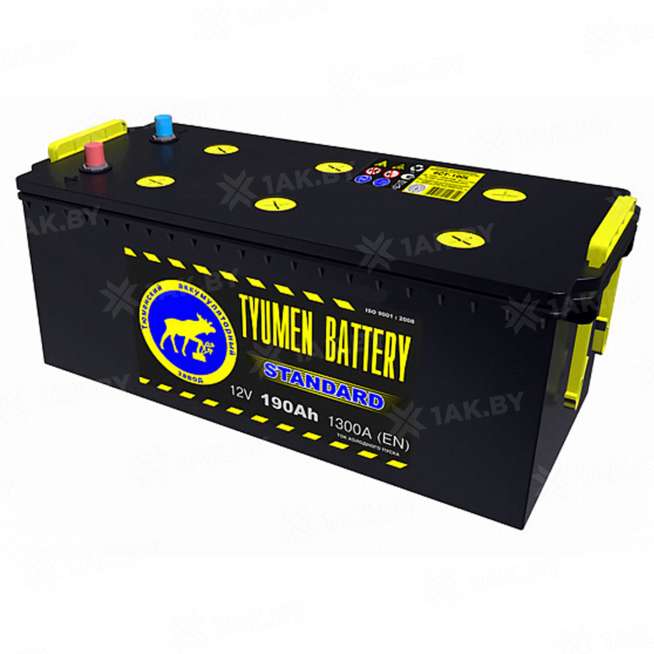 Аккумулятор Тюмень Стандарт (190 Ah) 1300 A, 12 V Прямая, L+ D6 0