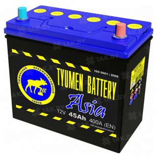 Аккумулятор Тюмень Азия (45 Ah) 400 A, 12 V Обратная, R+ B24