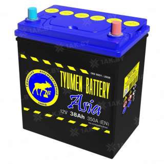 Аккумулятор Тюмень Азия (38 Ah) 350 A, 12 V Обратная, R+ B19