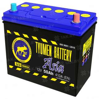 Аккумулятор Тюмень Азия (50 Ah) 410 A, 12 V Обратная, R+ B24 Аккумулятор Тюмень Азия (50 Ah) 410 A, 12 V Обратная, R+ B24