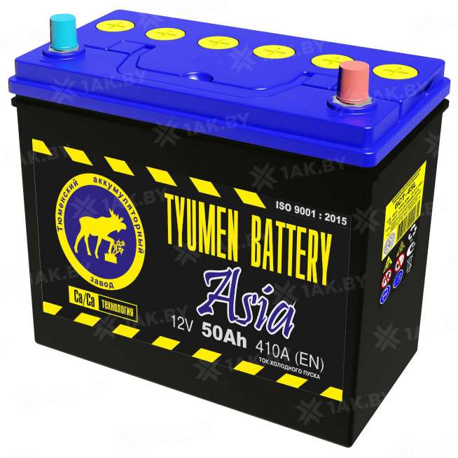 Аккумулятор Тюмень Азия (50 Ah) 410 A, 12 V Обратная, R+ B24 0