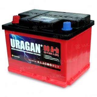 Аккумулятор URAGAN (60 Ah) 500 A, 12 V Прямая, L+ L2 Аккумулятор URAGAN (60 Ah) 500 A, 12 V Прямая, L+ L2