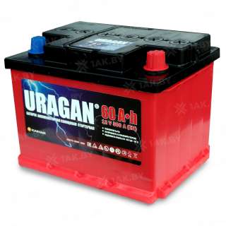 Аккумулятор URAGAN (60 Ah) 500 A, 12 V Обратная, R+ L2 Аккумулятор URAGAN (60 Ah) 500 A, 12 V Обратная, R+ L2