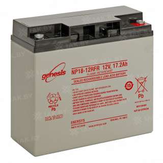 Аккумулятор GENESIS для ИБП, детского электромобиля, эхолота (17.2 Ah,12 V) AGM 181x77x167 5.5 кг Аккумулятор GENESIS для ИБП, детского электромобиля, эхолота (17.2 Ah,12 V) AGM 181x77x167 5.5 кг