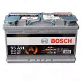 Аккумулятор BOSCH S5 (80 Ah) 800 A, 12 V Обратная, R+ L4