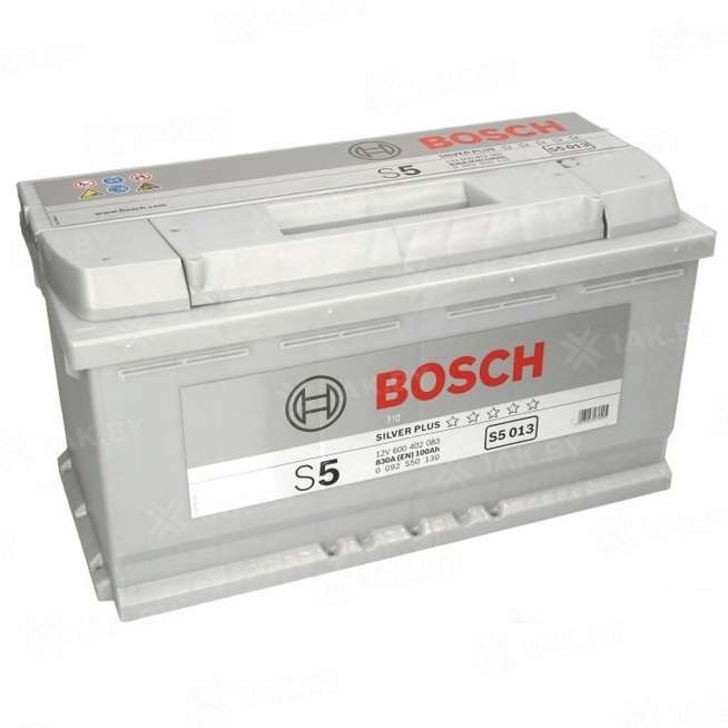 Аккумулятор BOSCH S5 (100 Ah) 830 A, 12 V Обратная, R+ L5 0