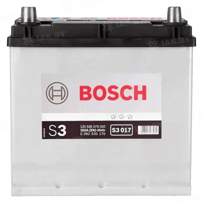 Аккумулятор BOSCH S3 (45 Ah) 300 A, 12 V Обратная, R+ B24 0