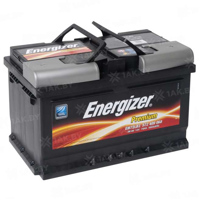 Аккумулятор ENERGIZER (74 Ah) 680 A, 12 V Обратная, R+ L3 0