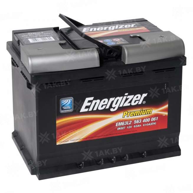 Аккумулятор ENERGIZER (63 Ah) 610 А, 12 V Обратная, R+ L2 0