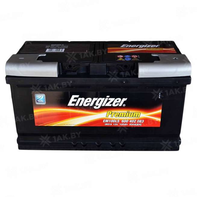 Аккумулятор ENERGIZER (100 Ah) 830 A, 12 V Обратная, R+ L5 0