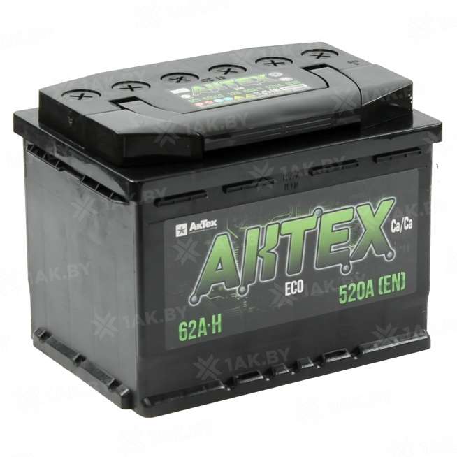 Аккумулятор AKTEX ECO (62 Ah) 520 A, 12 V Обратная, R+ L2 0