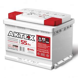 Аккумулятор AKTEX (55 Ah) 460 A, 12 V Обратная, R+ L2 Аккумулятор AKTEX (55 Ah) 460 A, 12 V Обратная, R+ L2