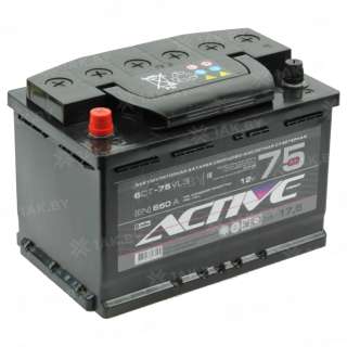 Аккумулятор AKTEX Active Frost (75 Ah) 650 A, 12 V Прямая, L+ L3