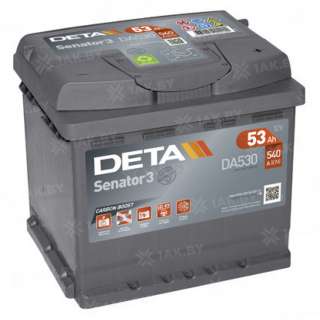 Аккумулятор DETA (53 Ah) 540 A, 12 V Обратная, R+ L1 Аккумулятор DETA (53 Ah) 540 A, 12 V Обратная, R+ L1