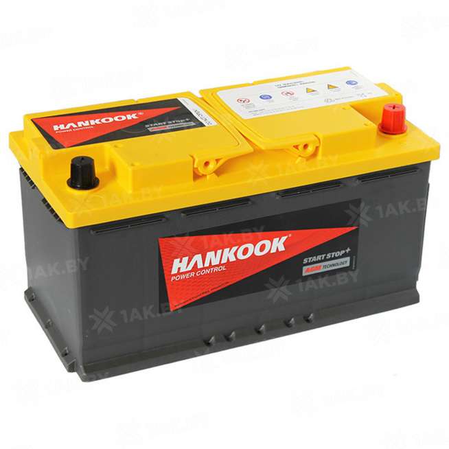 Аккумулятор HANKOOK AGM (80 Ah) 800 A, 12 V Обратная, R+ L4 0