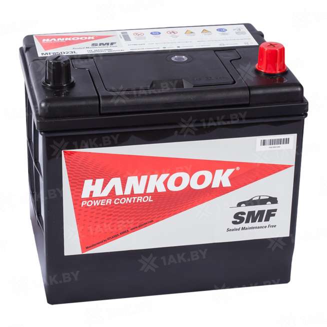 Аккумулятор HANKOOK (68 Ah) 600 A, 12 V Обратная, R+ D23 0