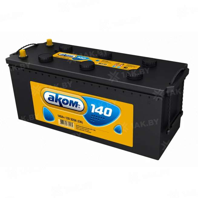 Аккумулятор AKOM 6CT (140 Ah) 920 A, 12 V Обратная, R+ D4 6CT-140VL 0