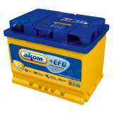 Аккумулятор AKOM +EFB 6CT (65 Ah) 650 A, 12 V Обратная, R+ L2 6CT-65VL
