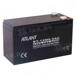 Аккумулятор ATLANT для ИБП, детского электромобиля, эхолота (9 Ah,12 V) AGM 151х98х94 2.5 кг Аккумулятор ATLANT для ИБП, детского электромобиля, эхолота (9 Ah,12 V) AGM 151х98х94 2.5 кг