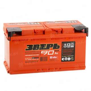 Аккумулятор ЗВЕРЬ (90 Ah) 800 A, 12 V Обратная, R+ L5