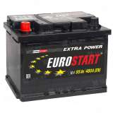 Аккумулятор EUROSTART Extra Power (55 Ah) 480 A, 12 V Прямая, L+ L2 EU551E