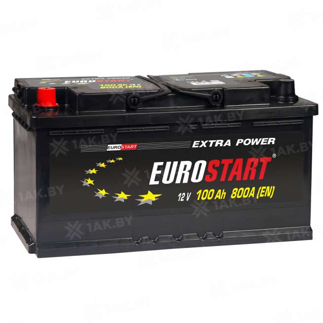 Аккумулятор EUROSTART Extra Power (100 Ah) 800 A, 12 V Прямая, L+ L5 EU1001E 0