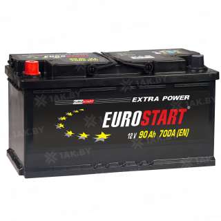 Аккумулятор EUROSTART Extra Power (90 Ah) 700 A, 12 V Прямая, L+ L5 EU901E Аккумулятор EUROSTART Extra Power (90 Ah) 700 A, 12 V Прямая, L+ L5 EU901E