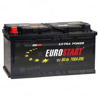 Аккумулятор EUROSTART Extra Power (90 Ah) 700 A, 12 V Прямая, L+ L5 EU901E 0
