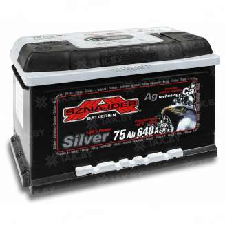 Аккумулятор SZNAJDER Silver (75 Ah) 640 A, 12 V Обратная, R+ 0